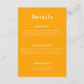 ミニマルなトレンディなカジュアルウェディングの詳細 封入紙 エンクロージャーカード (正面)