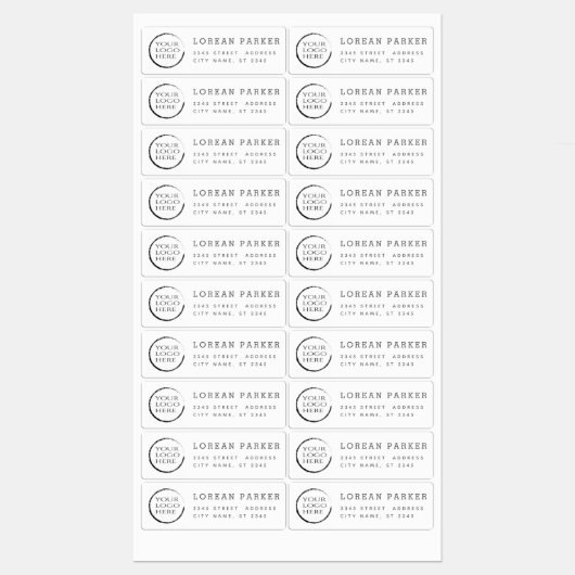 ミニマルなトレンディーシンプルのロゴのラベルをプレーン ラベル (シート)