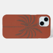 ミニマルなトロピカルヤシの木柄 テラコッタ Case-Mate iPhoneケース (裏面 (横))