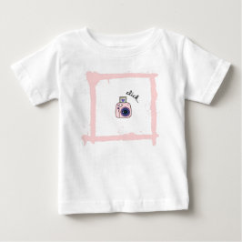 ミニマルなドゥードルカメラクリックアートデザイン ベビーTシャツ