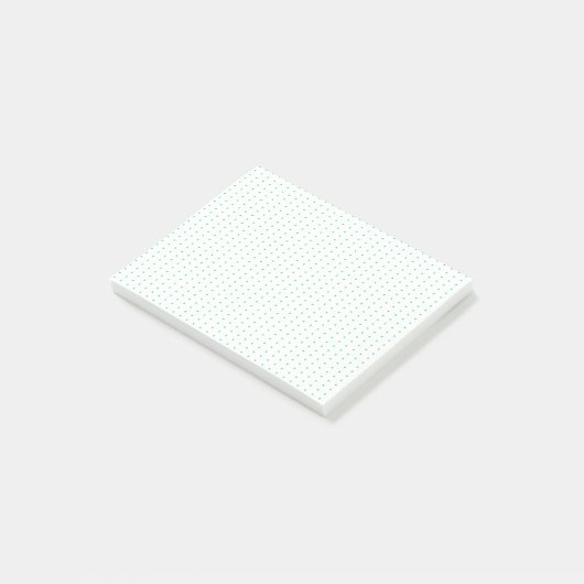 ミニマルなドットグリッドのポストイット®ノート – 4x3"カスタム ポストイット (アングル)