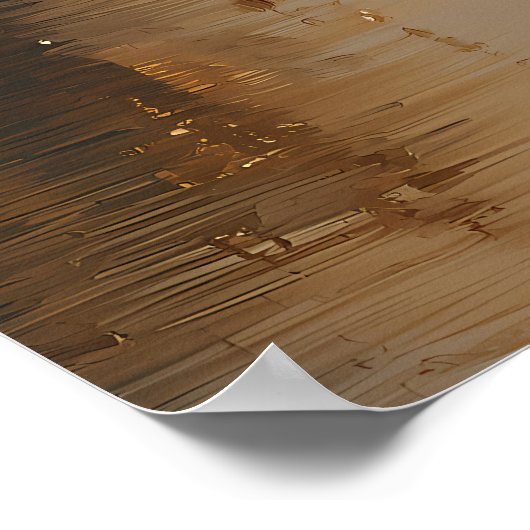 ミニマルなドバイスカイラインポスター – 中東 ポスター (角)