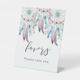 ミニマルなドリームキャッチャー保保ベビーシャワーが好き 台座サイン