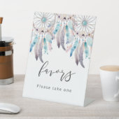 ミニマルなドリームキャッチャー保保ベビーシャワーが好き 台座サイン (インサイチュ)