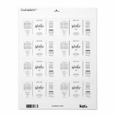 ミニマルなドロッパーボトル製品ラベル ラベル (フルシート)