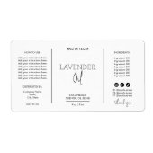 ミニマルなドロッパーボトル製品ラベル ラベル (正面)