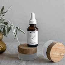 ミニマルなドロッパーボトル製品ラベル