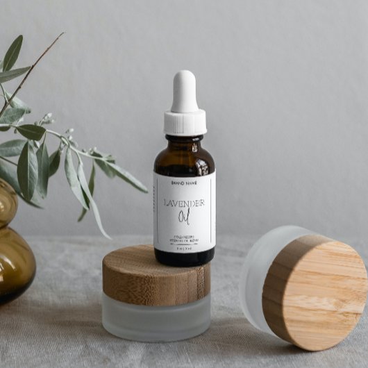 ミニマルなドロッパーボトル製品ラベル ラベル