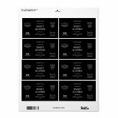 ミニマルなドロッパーボトル黒ラベル ラベル (フルシート)