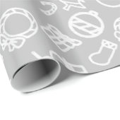 ミニマルなドードルスタイルクリスマスアイテムの概要 ラッピングペーパー (ロールコーナー)