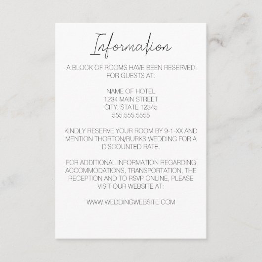 ミニマルなナルシ結婚スのエンクロージャカード エンクロージャーカード (正面)