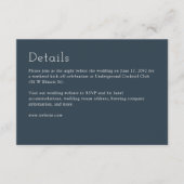 ミニマルなネイビー結婚ルズ エンクロージャーカード (正面)