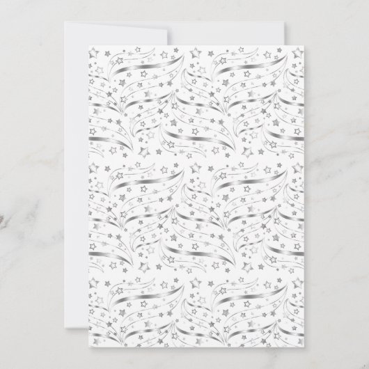 ミニマルなハイゲブラック&ホワイトのクリスマスパーティー 招待状 (裏面)