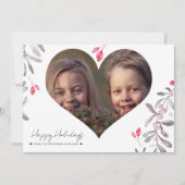 ミニマルなハッピーホリデーの写真 シーズンカード (正面)