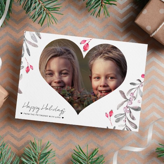 ミニマルなハッピーホリデーの写真 シーズンカード