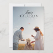 ミニマルなハッピーホリデー写真 シーズンカード (正面)