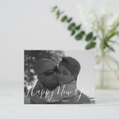 ミニマルなハッピー新年2023白黒写真 ポストカード (スタンド正面)