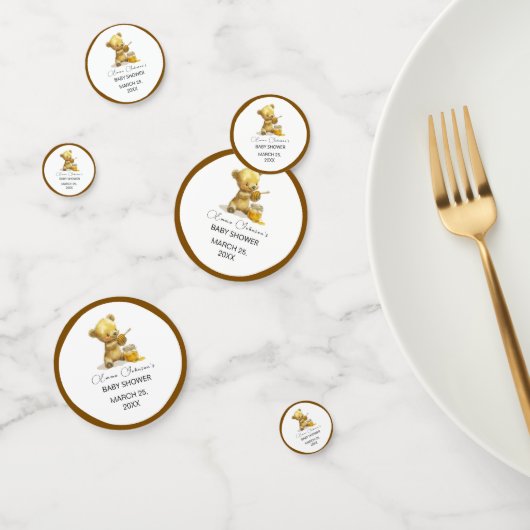 ミニマルなハニーベアーベビーシャワー コンフェッティ (グループ)