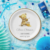 ミニマルなハニーベアーベビーシャワー ペーパープレート (パーティー)