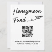 ミニマルなハネムーン基金QRコード結婚のサイン (正面)