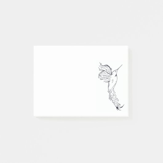 ミニマルなハミング鳥 ポストイット (正面)