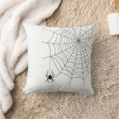 ミニマルなハロウィンのクモとクモの巣 クッション (ブランケット)