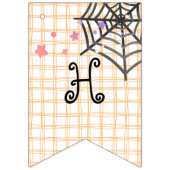 ミニマルなハロウィーンかわいいイエローピンク バンティングフラッグ (第1の旗)