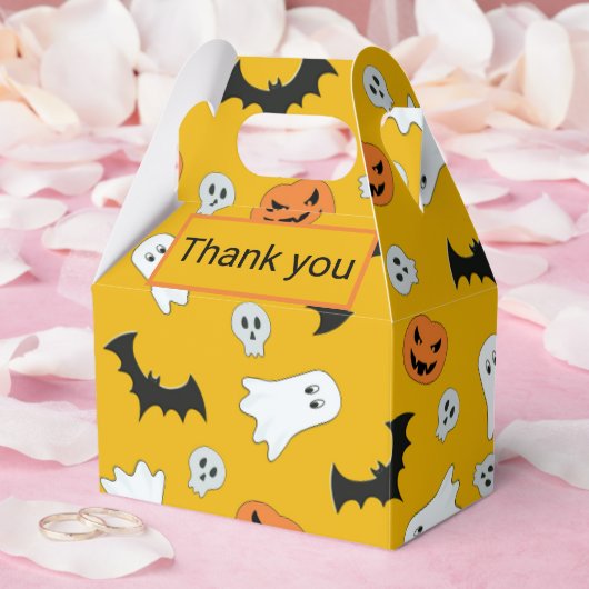 ミニマルなハロウィーンの休日 フェイバーボックス (ウェディング)