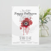 ミニマルなハロウィーン写真家の挨拶 カード (スタンド正面)