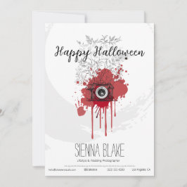 ミニマルなハロウィーン写真家の挨拶 カード