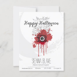 ミニマルなハロウィーン写真家の挨拶 ポストカード