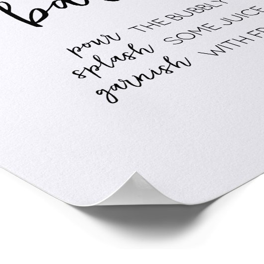 ミニマルなハローベビーモダンママオサバー ポスター (角)