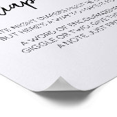 ミニマルなハローベビーモダン深夜おむつ ポスター (角)