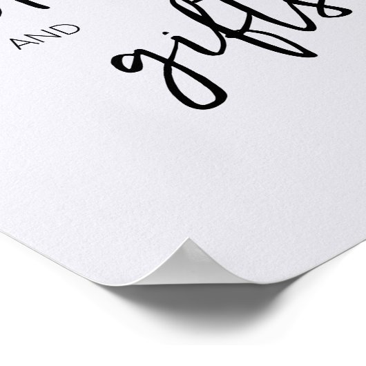 ミニマルなハローモダンベビーの本とギフト ポスター (角)