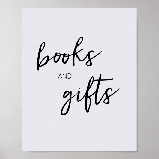 ミニマルなハローモダンベビーの本とギフト ポスター (正面)