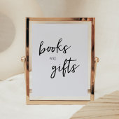 ミニマルなハローモダンベビーの本とギフト ポスター