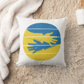 ミニマルなハンズサポートウクライナ救、ウクラナ クッション (ブランケット)