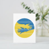 ミニマルなハンズサポートウクライナ救、ウクラナ ポストカード (スタンド正面)