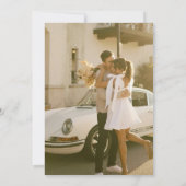 ミニマルなハンドスクリプトファンシーは愛のみ 招待状 (裏面)