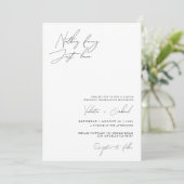 ミニマルなハンドスクリプトファンシーは愛のみ 招待状 (スタンド正面)