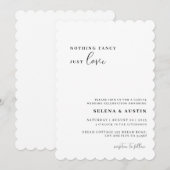 ミニマルなハンドスクリプファンシートNothing Just Love Invi 招待状 (正面/裏面)