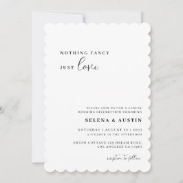 ミニマルなハンドスクリプファンシートNothing Just Love Invi 招待状
