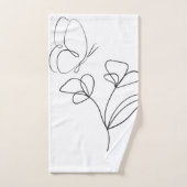 ミニマルなバタフライバスタオルセット バスタオルセット (ハンドタオル)