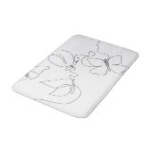 ミニマルなバタフライバスマット バスマット (アングル)