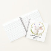 ミニマルなバニーと蝶の赤ちゃんシャワー ノートブック (内部)