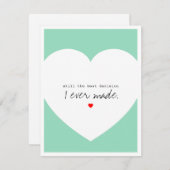 ミニマルなバレンタインカード シーズンカード (正面/裏面)