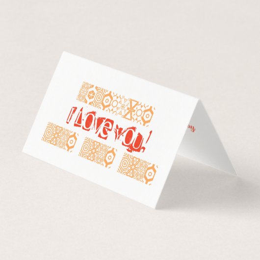 ミニマルなバレンタインデーのカード (正面)