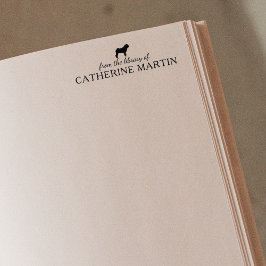 ミニマルなパグ犬の図書室から,本 ラバースタンプ