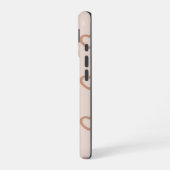 ミニマルなパステルハートiPhoneケース iPhone 16ケース (左側面)