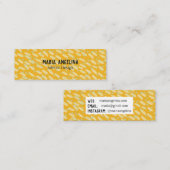 ミニマルなパターンの抽象芸術ドットと金ゴールド内のスポット スキニー名刺 (正面/裏面)